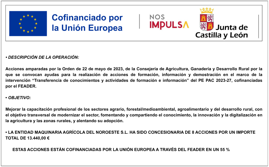 Banner cursos subvencionados Junta de Castilla y León